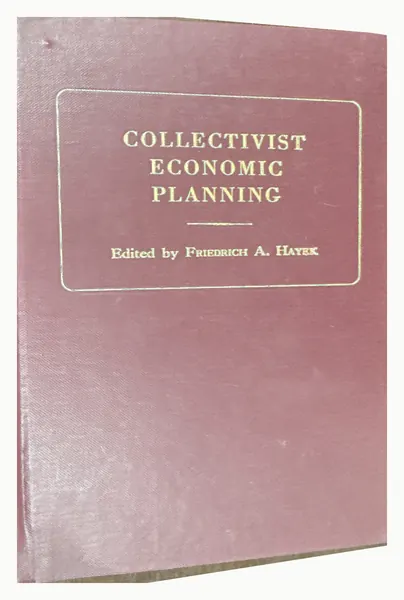 Red cloth front board of Collectivist Economic Planning
