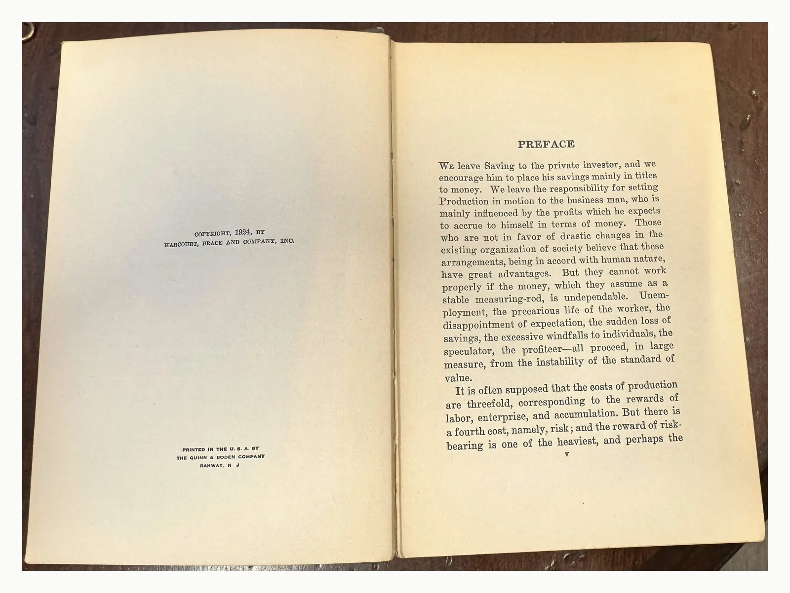 Copyright page, 1924, Quinn & Boden