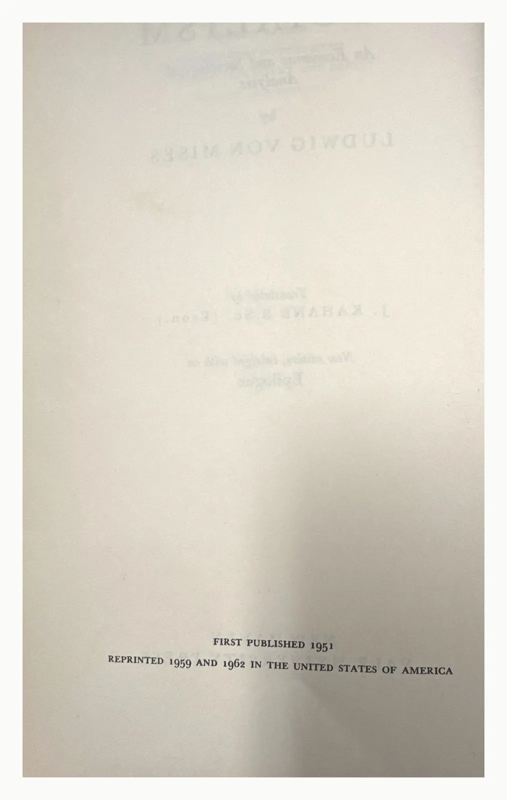 Copyright page: first published 1951, reprinted 1959 and 1962