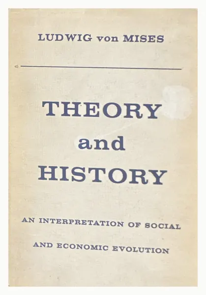Cream dust jacket of Theory and History